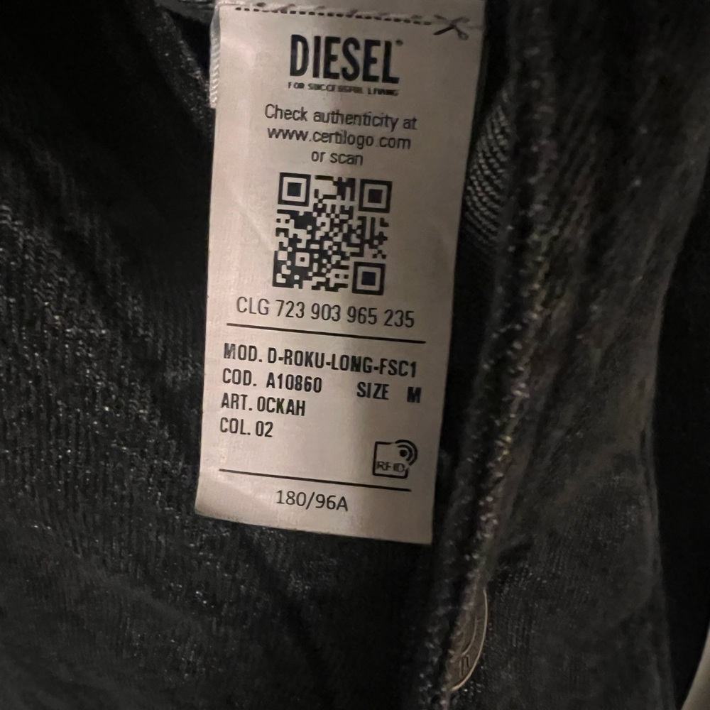 Diesel Charcoal Trench Coat - Picture 7 of 8